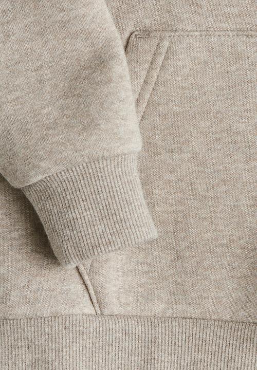 H&M - Brushed-inside hoodie - light beige