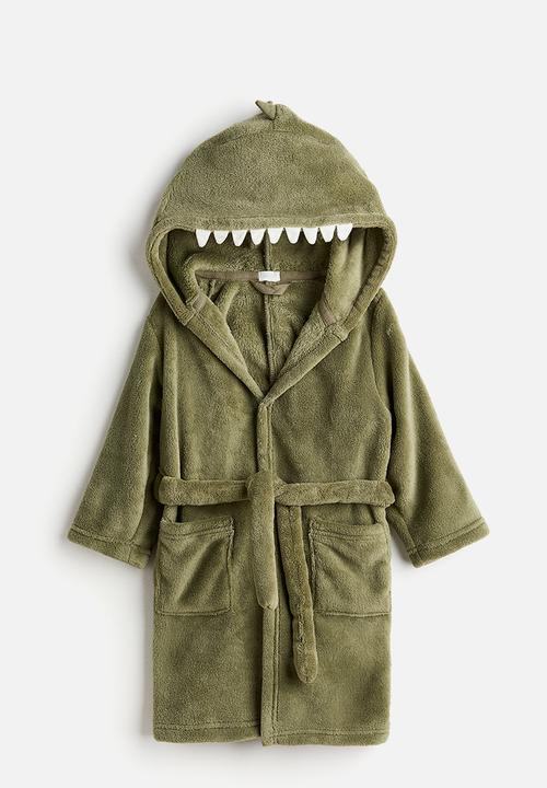green hooded dressing gown Threadbare Women's Teal Green Fluffy Hooded Ladies' Dressing Gown main image 0