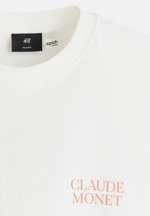H&M - Loose fit t-shirt - white/monet