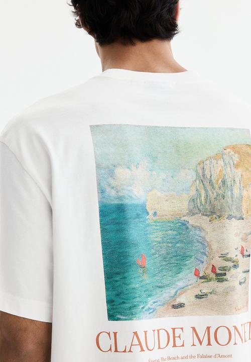 H&M - Loose fit t-shirt - white/monet