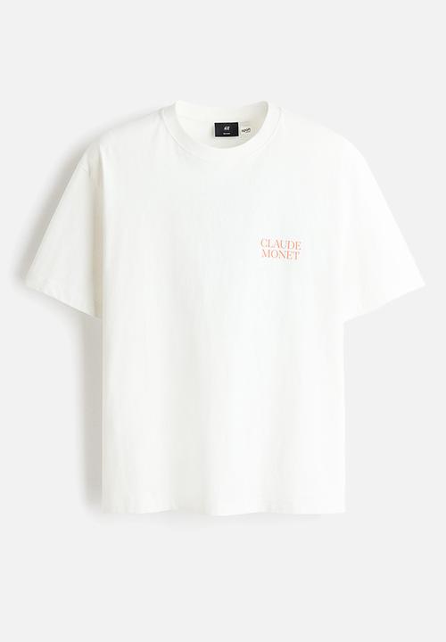 H&M - Loose fit t-shirt - white/monet