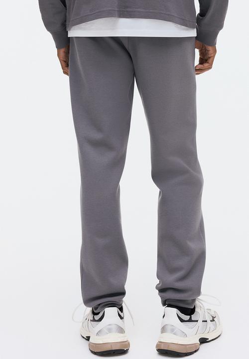 Regular fit interlock sweatpants - dark grey - 1320997002