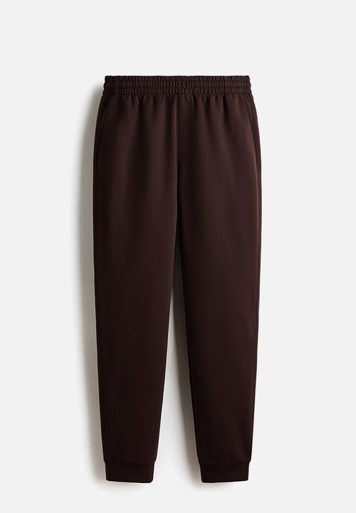 H&M - Regular fit interlock sweatpants - dark brown