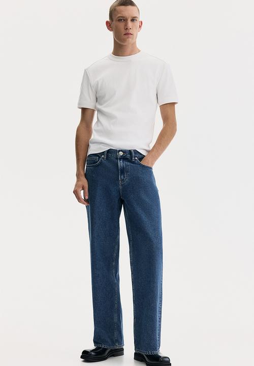 H&M - Straight relaxed jeans - denim blue