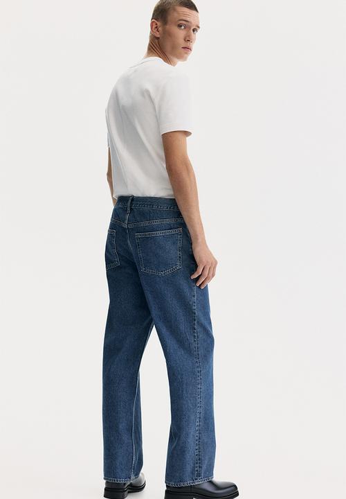 H&M - Straight relaxed jeans - denim blue