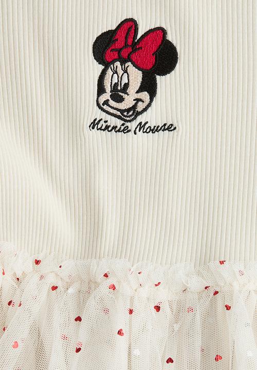 Motif-detail tulle dress - white/minnie mouse - 1314044004