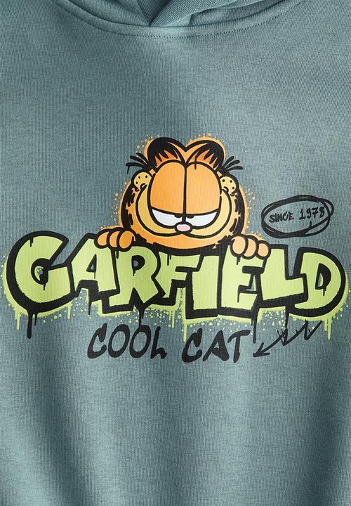 H&M - Print-motif hoodie - turquoise/garfield