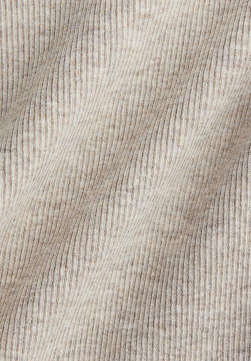 H&M - Frill-collar top - light beige marl