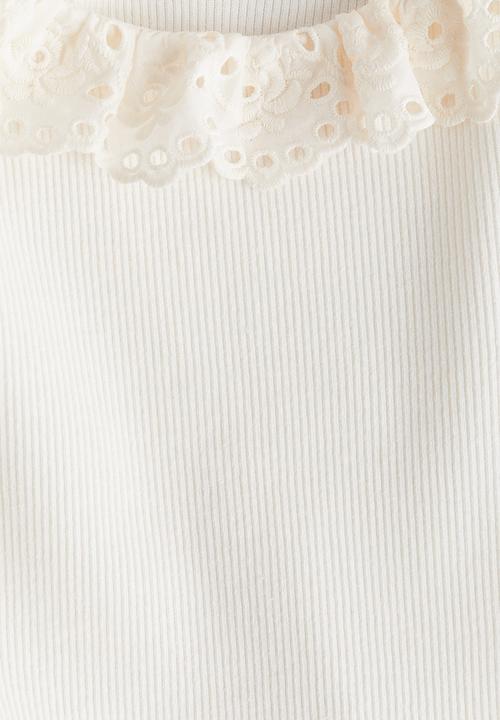 H&M - Frill-collar top - white