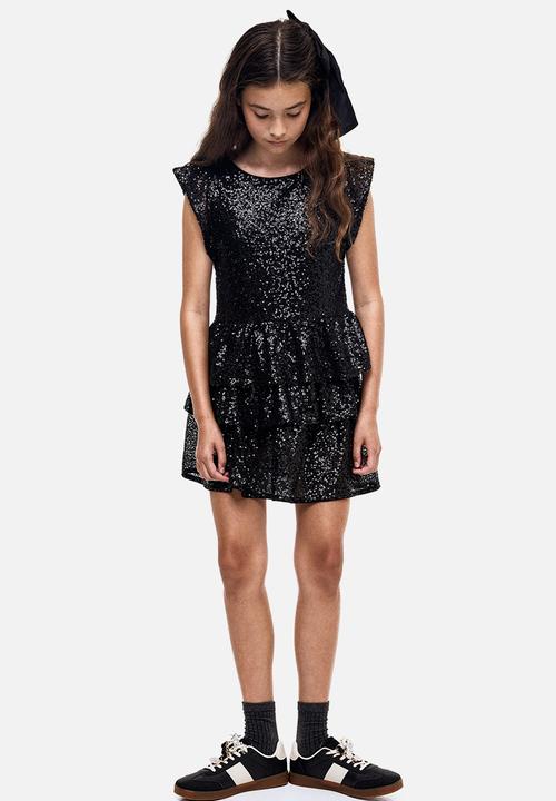 H&M - Tiered sequinned skirt - black