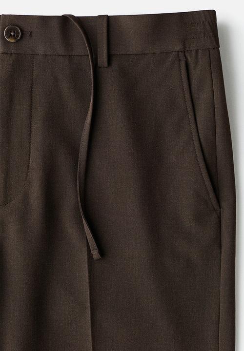 H&M - Relaxed fit trousers - dark brown