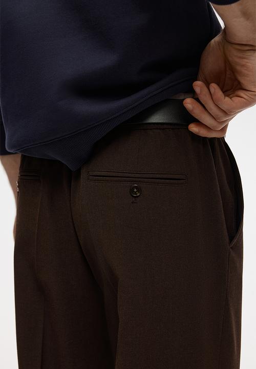 H&M - Relaxed fit trousers - dark brown