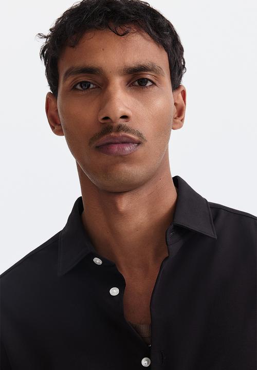 H&M - Four-way stretch slim fit shirt - black