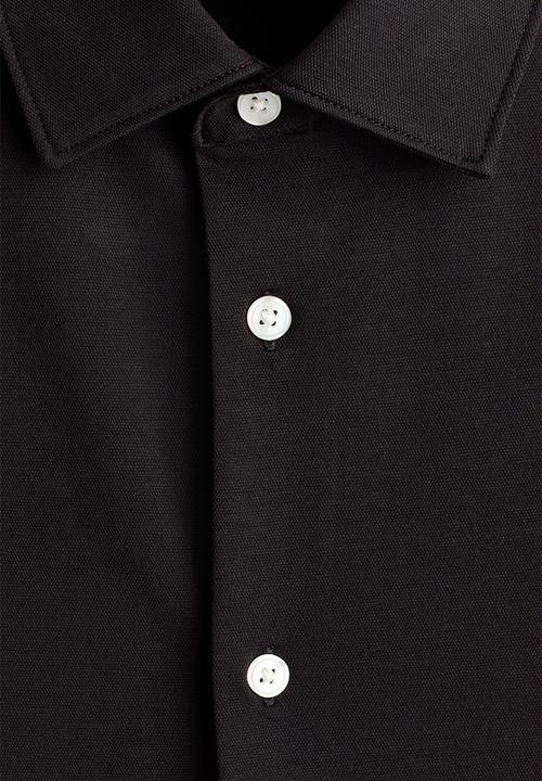H&M - Four-way stretch slim fit shirt - black