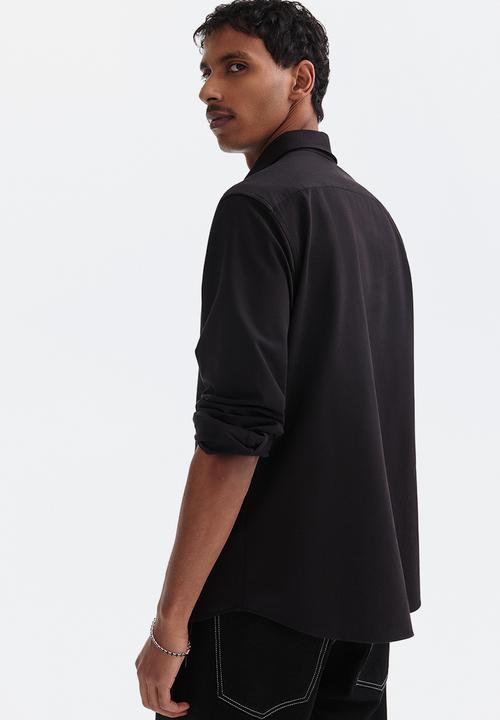 H&M - Four-way stretch slim fit shirt - black