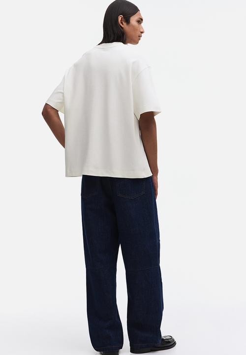H&M - Loose fit interlock t-shirt - cream