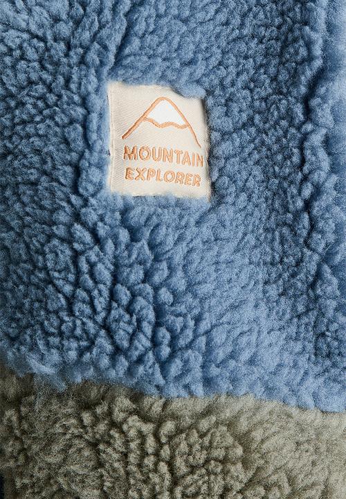 H&M - Teddy jacket - blue/colour block