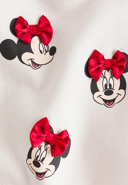 H&M - Appliqued sweatshirt - light beige/minnie mouse