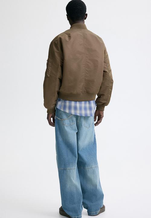 H&M - Padded nylon bomber jacket - khaki green