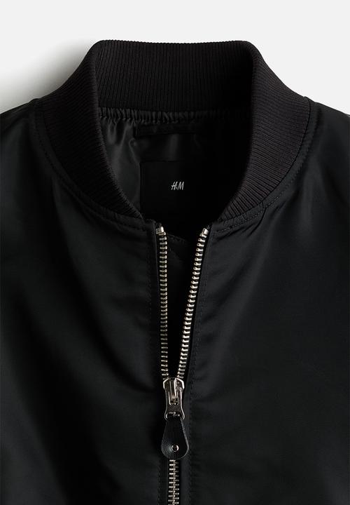 H&M - Padded nylon bomber jacket - black