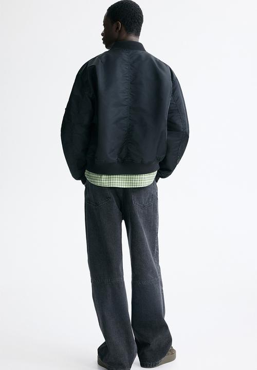 H&M - Padded nylon bomber jacket - black