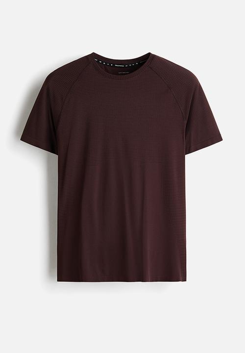 H&M - Muscle fit sports t-shirt with drymove™ - dark brown