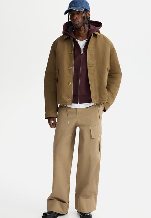 H&M - Padded twill jacket - dark beige