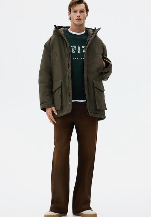 H&M - Water-repellent padded parka - dark khaki green