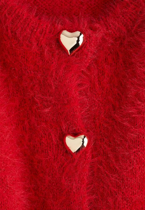 H&M - Fluffy cardigan - red
