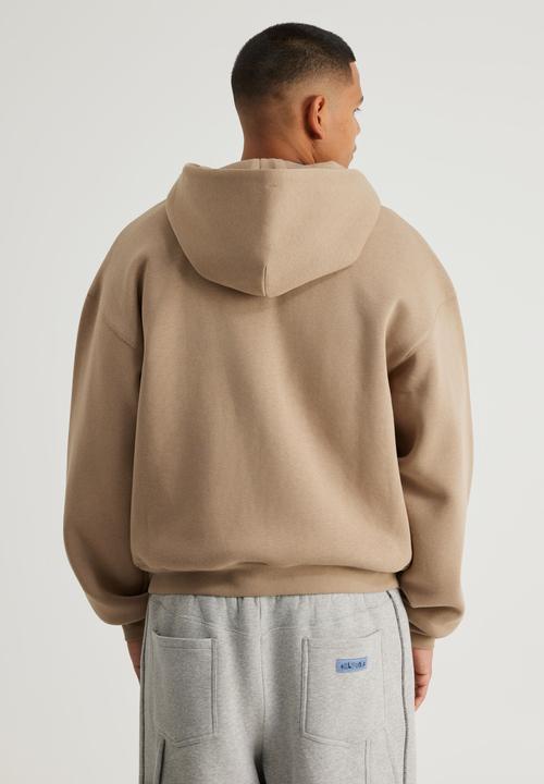 Factorie - Half Half Zip Thru Hoodie - Hh Crema/Holy Grail