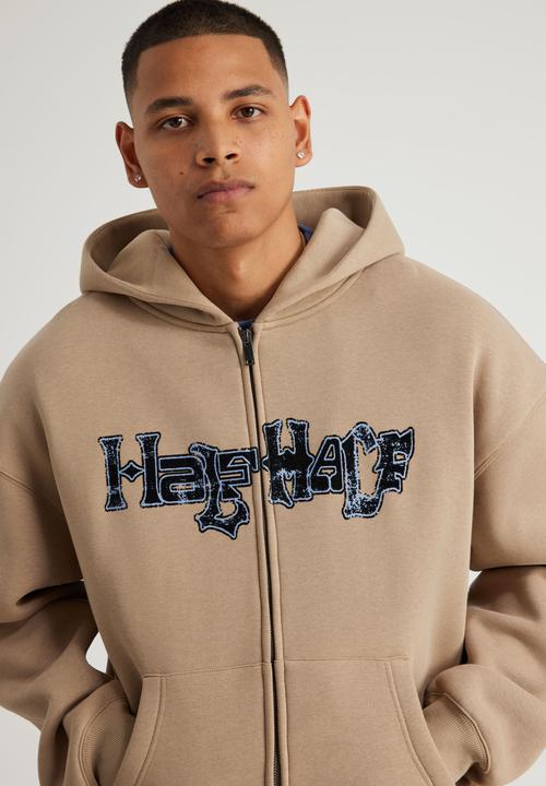 Factorie - Half Half Zip Thru Hoodie - Hh Crema/Holy Grail