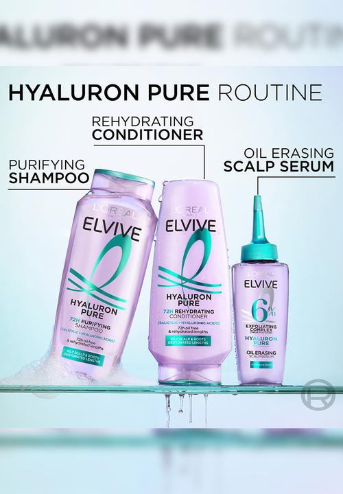 L'Oreal Paris - Elvive Hydra Pure 72H Purifying Shampoo - 400ml