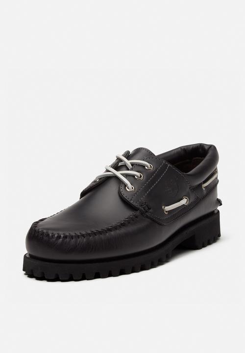 Timberland - Timberland Authentic Boat Shoe - Black Fgrain W Md Brown
