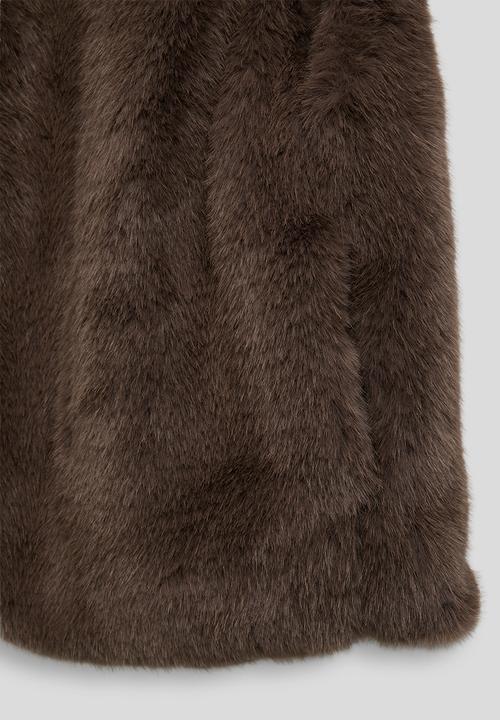 Pop Candy - Soft faux fur vest - coffee