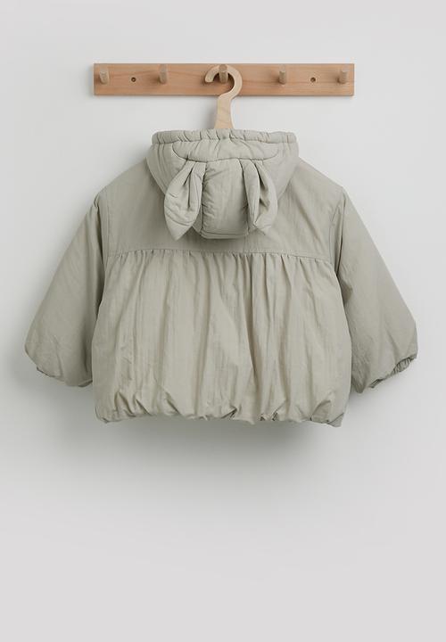 Pop Candy - Animal ear bubble hem jacket - alabaster
