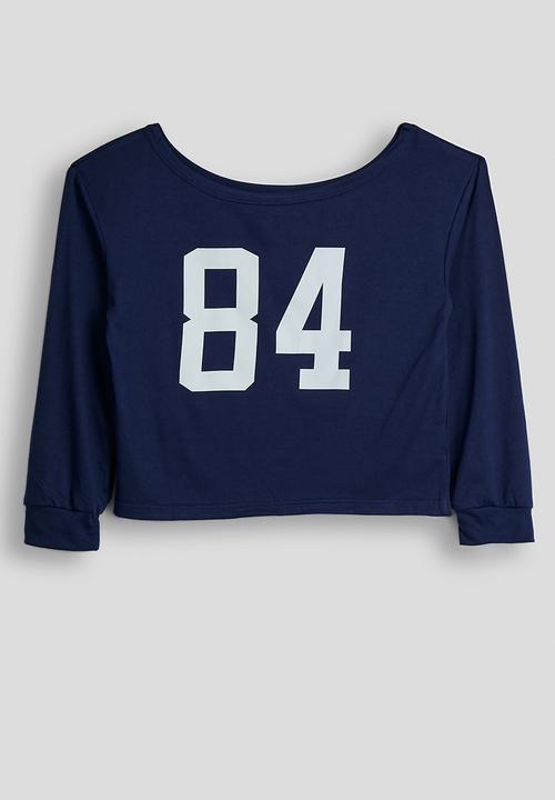 Pop Candy - Sweatshirt with pleated skirt - navy/white