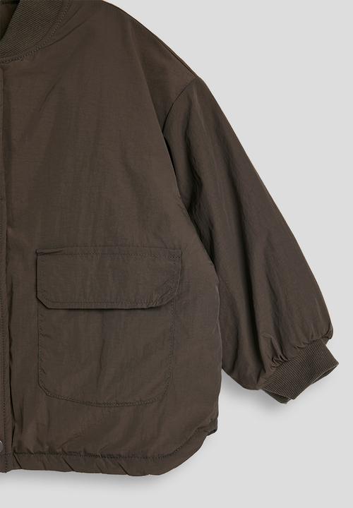 Pop Candy - Bomber-style jacket with flap pockets - dark brown