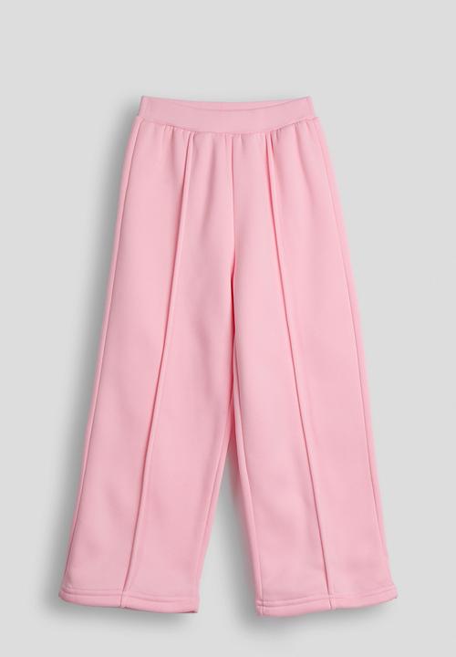 Pop Candy - Glitter heart sweatshirt with pin tuck sweatpants - pink