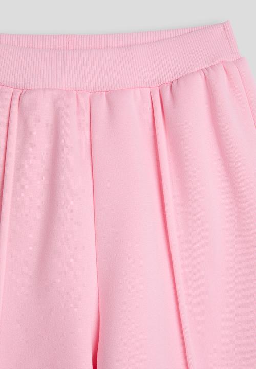 Pop Candy - Glitter heart sweatshirt with pin tuck sweatpants - pink