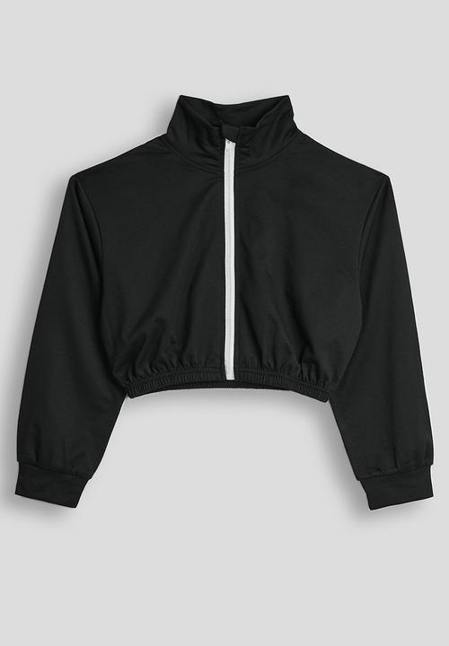 Pop Candy - Cropped zip-up jacket & cargo pants - black