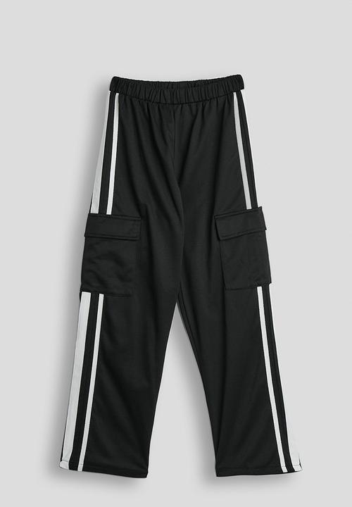 Pop Candy - Cropped zip-up jacket & cargo pants - black
