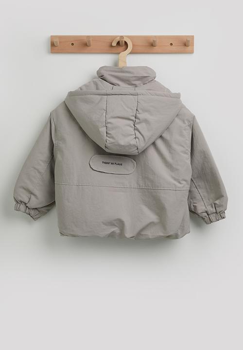 Pop Candy - Hooded puffer jacket - alabaster grey