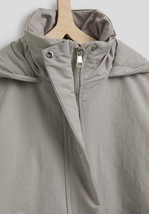 Pop Candy - Hooded puffer jacket - alabaster grey
