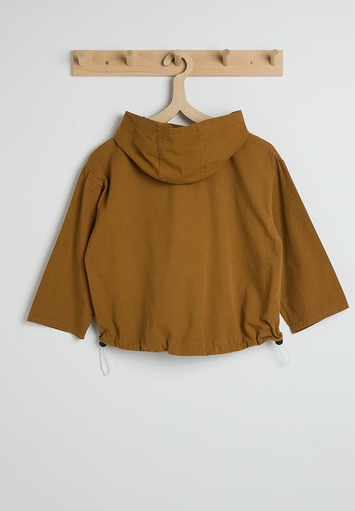 Pop Candy - Drawstring hem jacket - ochre