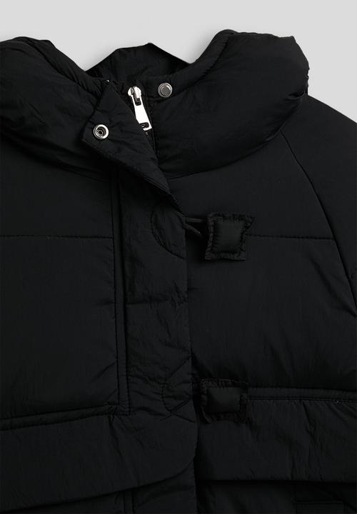 Pop Candy - Midi puffer jacket - black