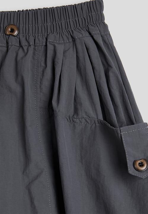 Pop Candy - Drawstring top & midi skirt - grey heather