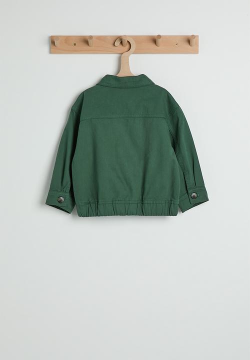 Pop Candy - Collared bomber jacket - pine green