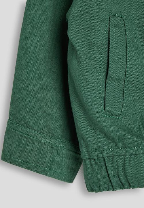 Pop Candy - Collared bomber jacket - pine green