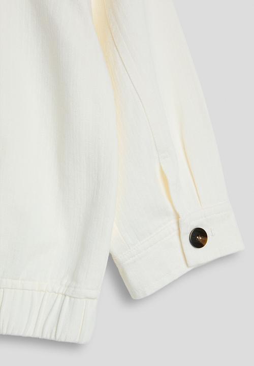 Pop Candy - Collared bomber jacket - parchment white