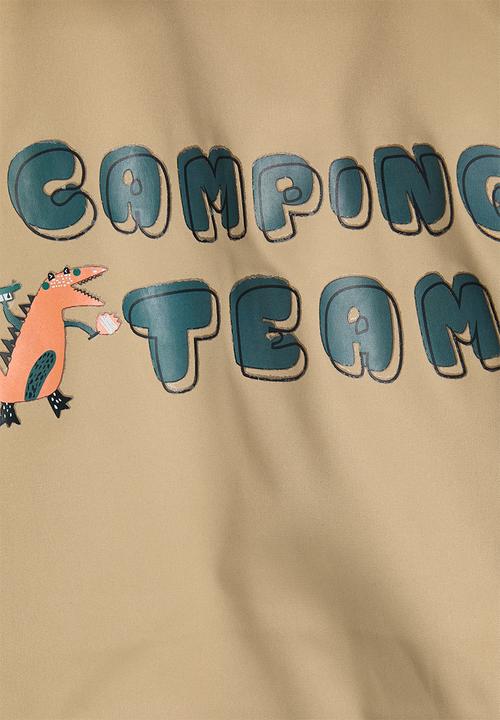 Pop Candy - Colour block dino applique jacket - light brown/multi
